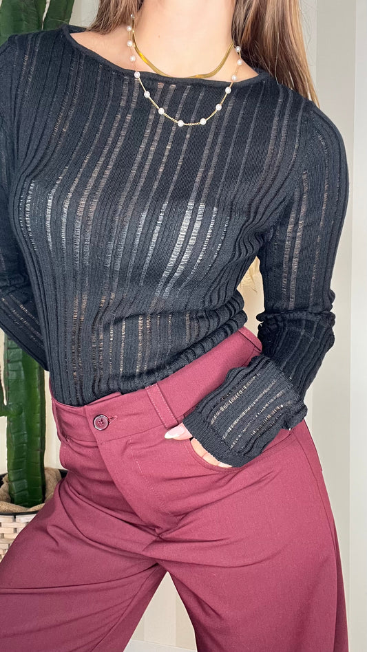 MAGLIA A COSTINE IN LANA,SOALLURE.