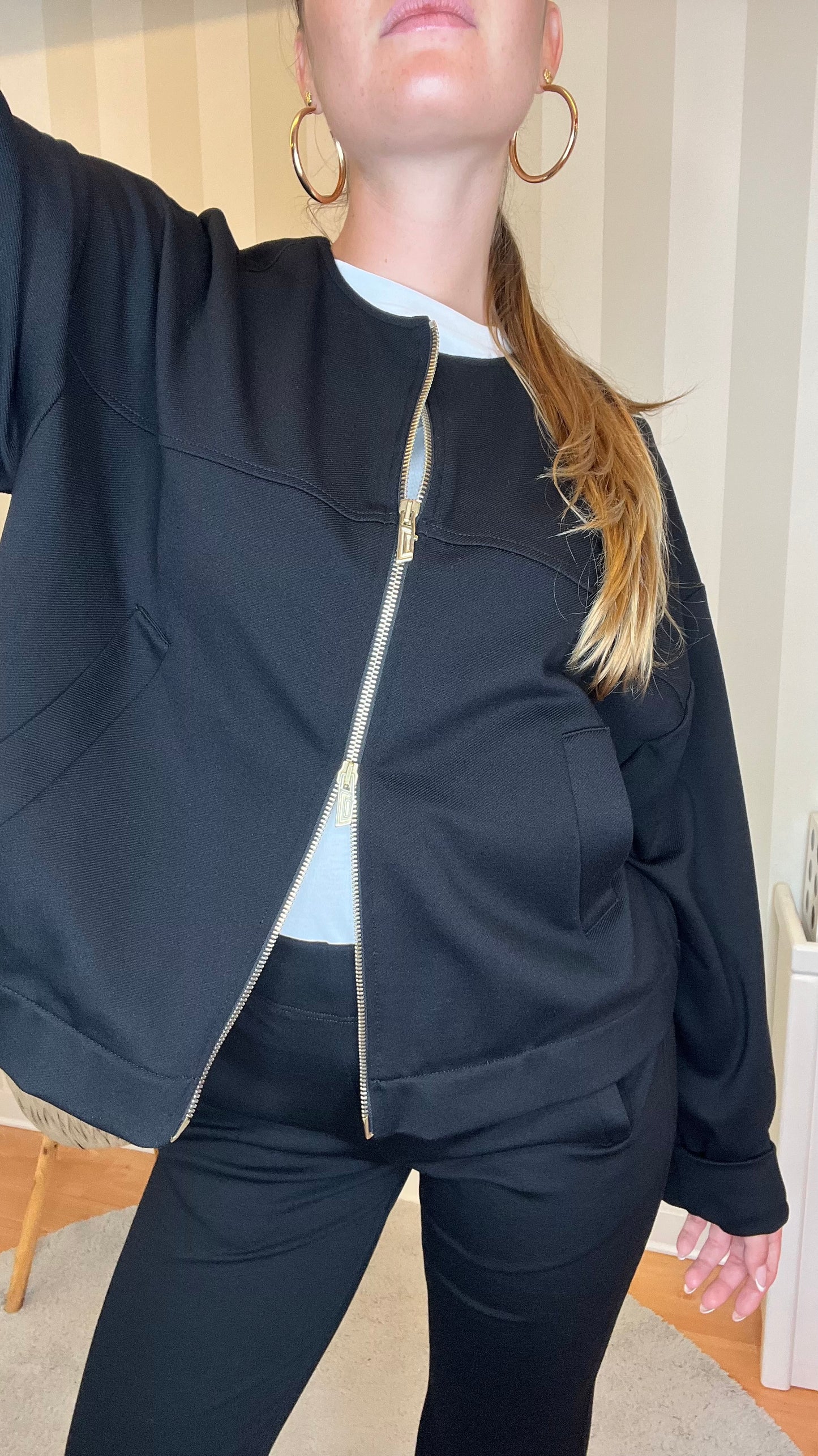 GIACCA CORTA IN TESSUTO TINTA UNITA,JIJIL.