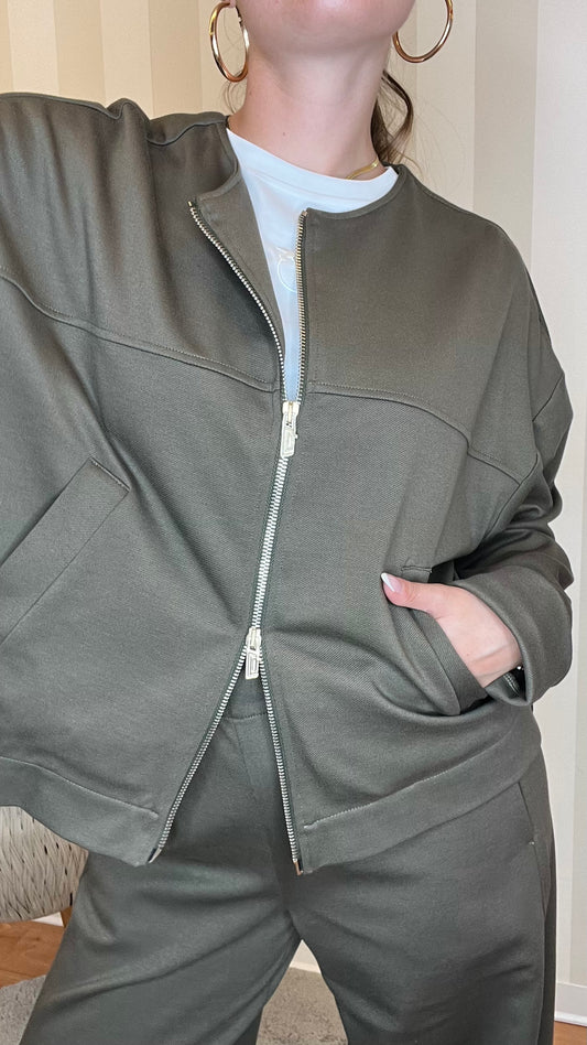 GIACCA CORTA IN TESSUTO TINTA UNITA,JIJIL.