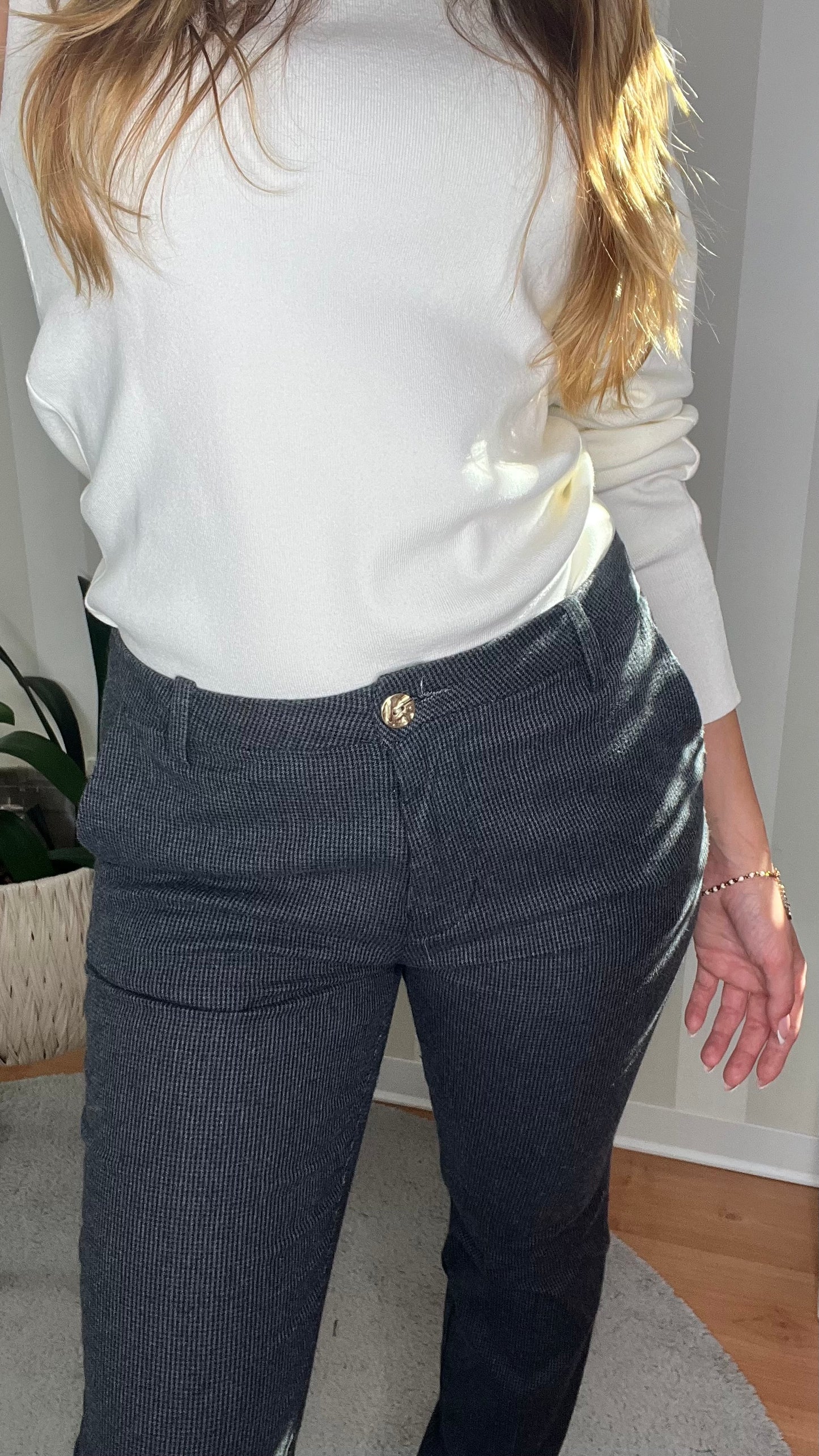 Pantalone skinny grigio,40weft.