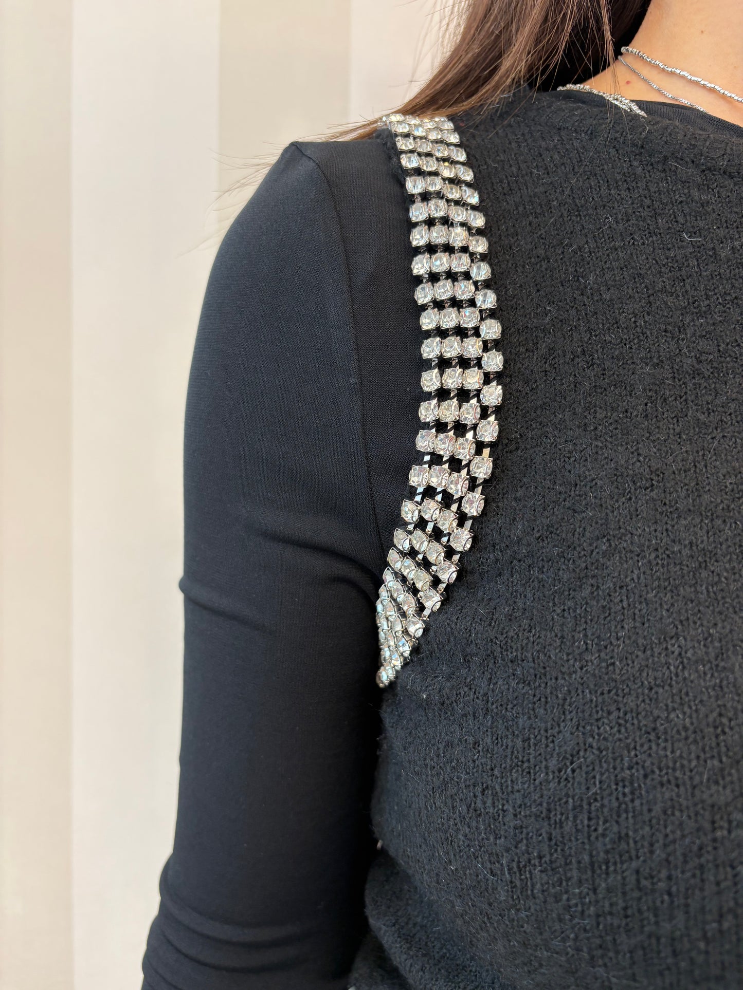 Gilet nero brillantini,JIJIL.