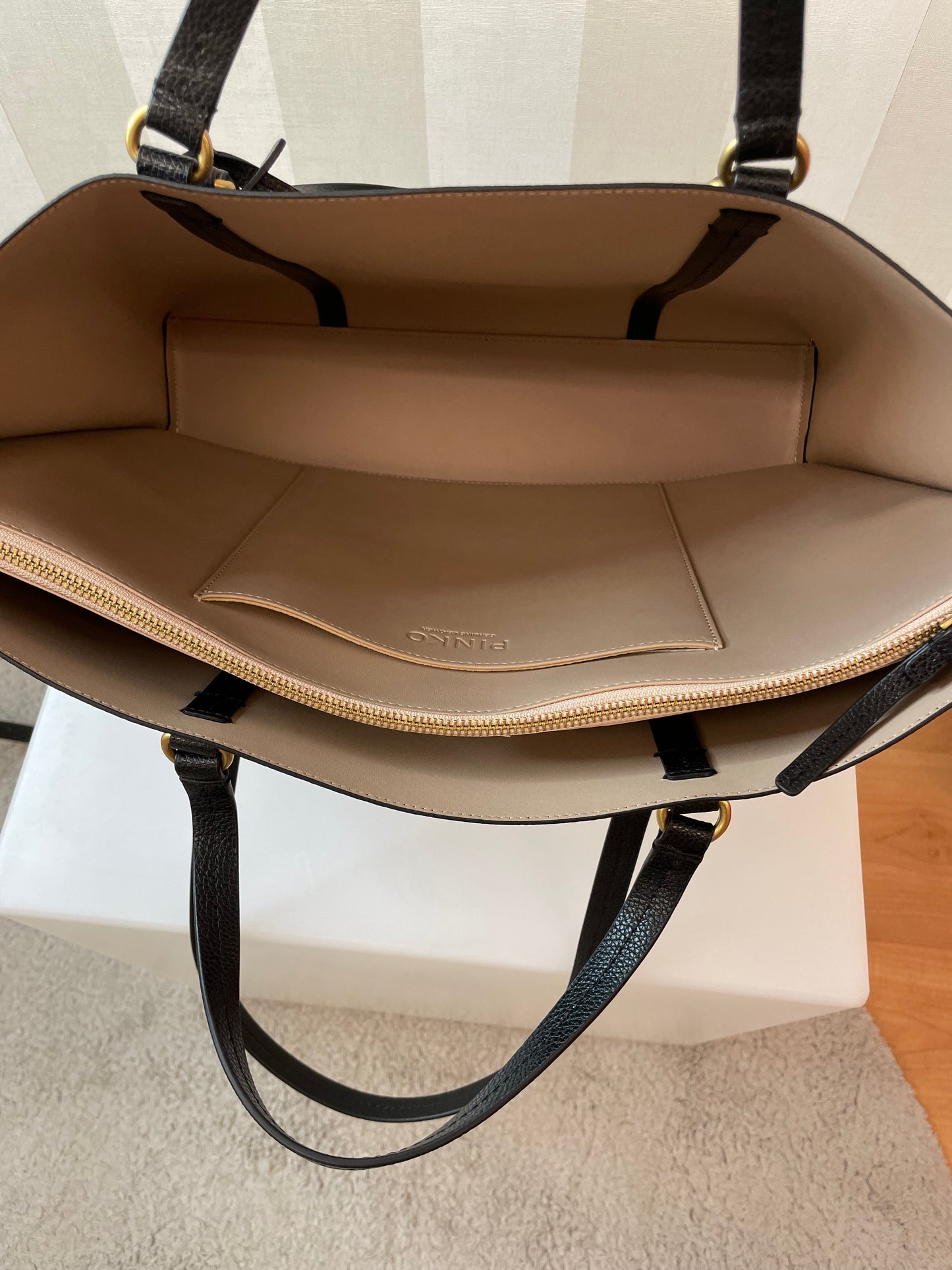 Borsa Carrie Shopper Big in Pelle PINKO