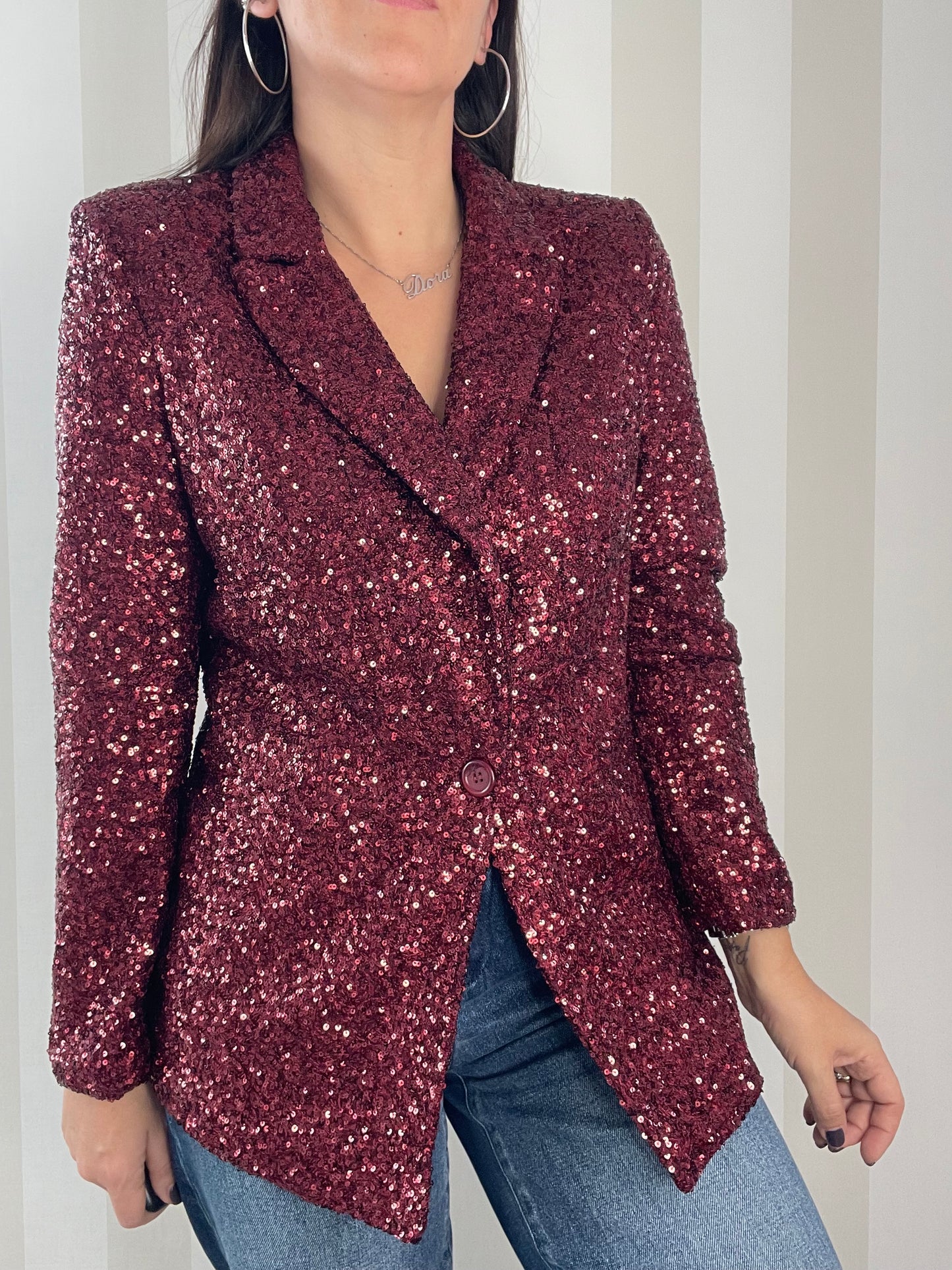 Giacca Slim con Paillettes Soallure