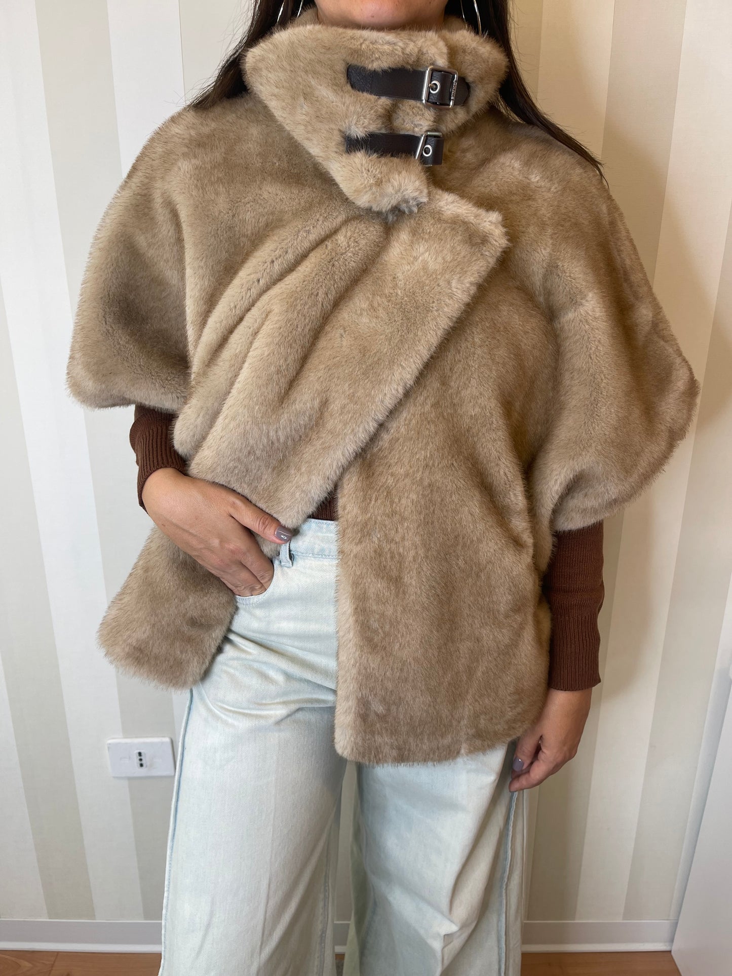 Cappa effetto pelliccia,PINKO.