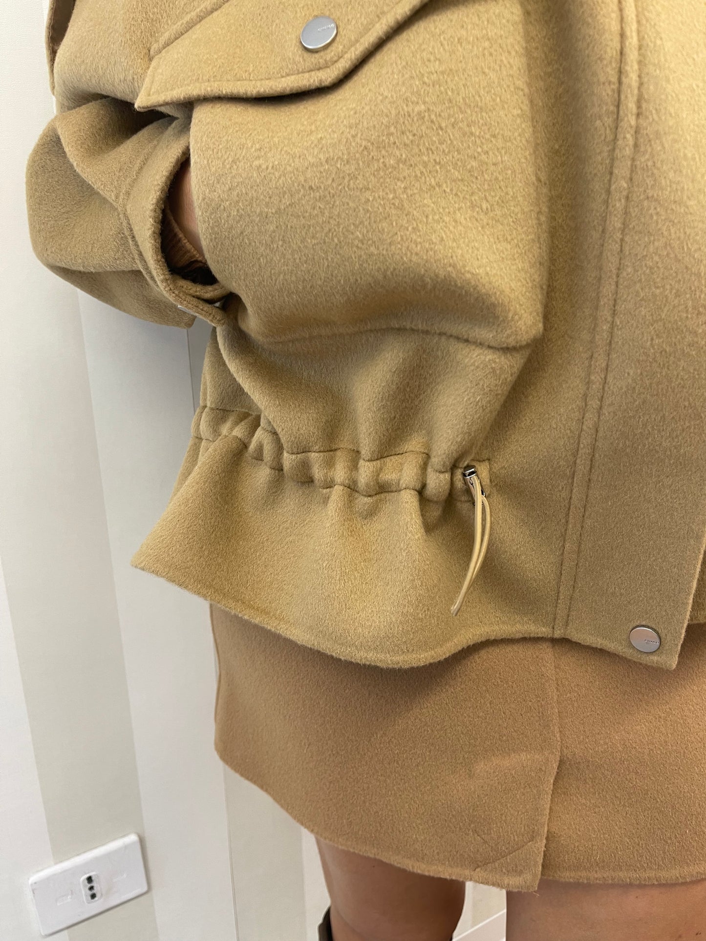 Caban in panno double con collo alto,PINKO