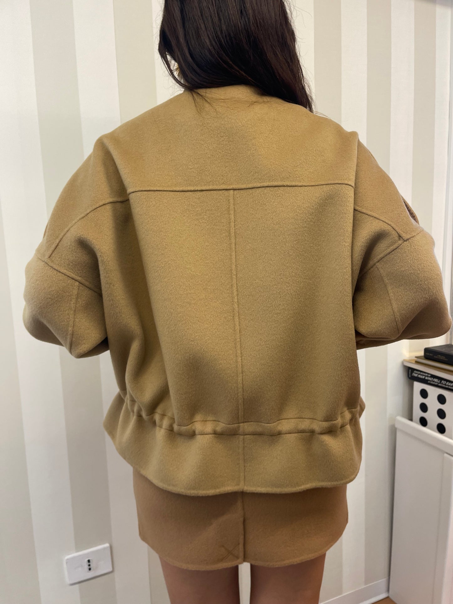 Caban in panno double con collo alto,PINKO