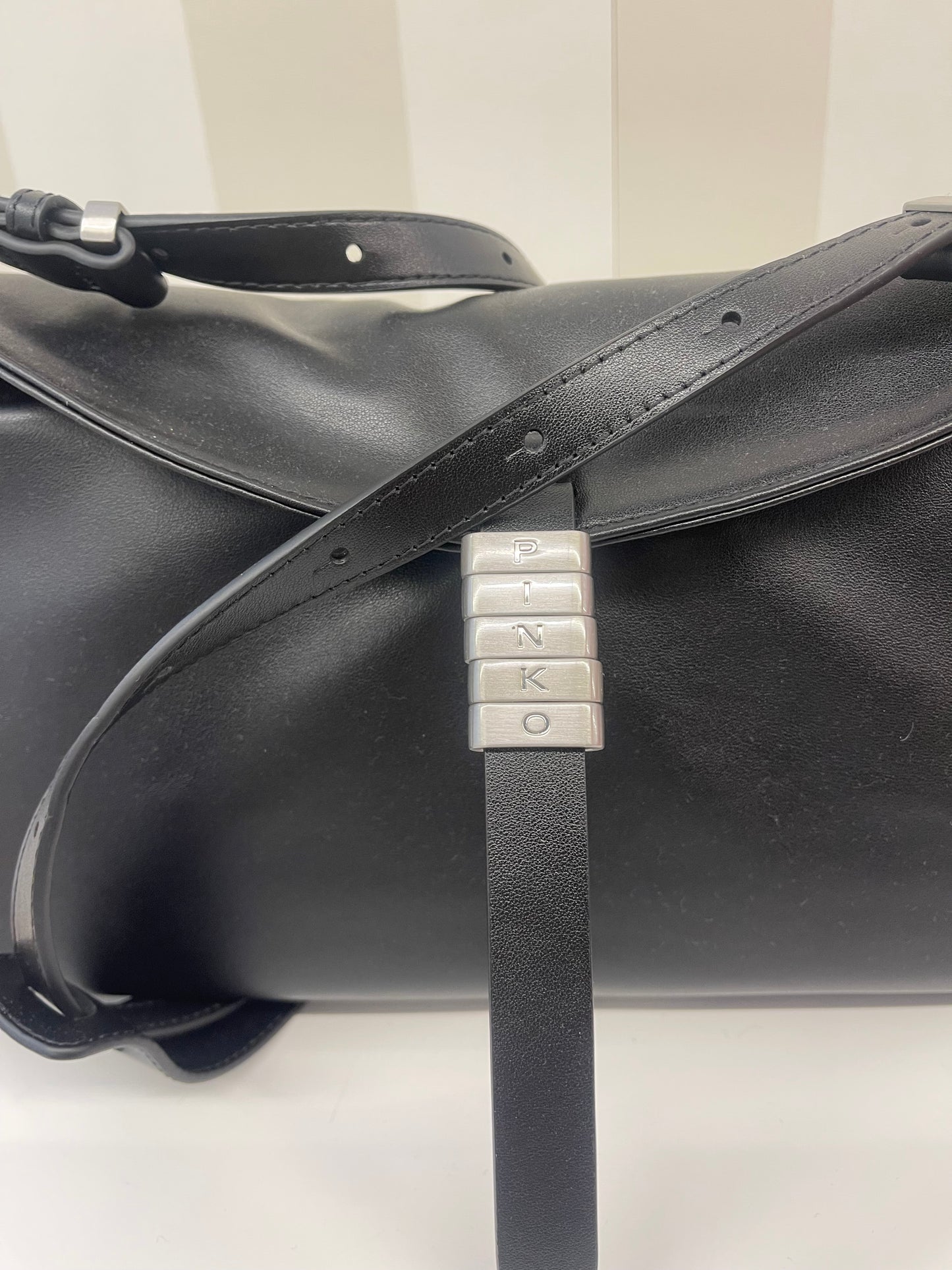 Borsa a spalla Saddle Bag Baguette media in pelle,PINKO.