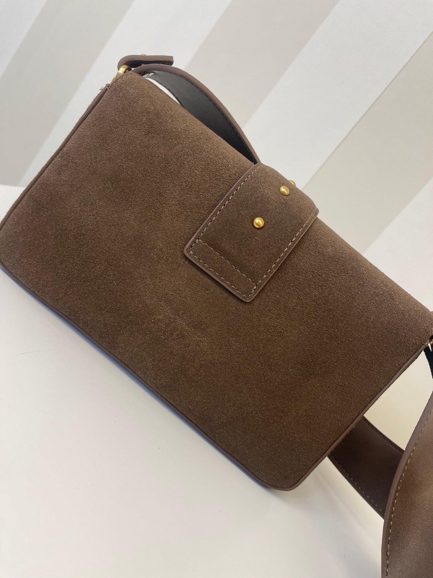 Borsa in suede testa di moro,PINKO.