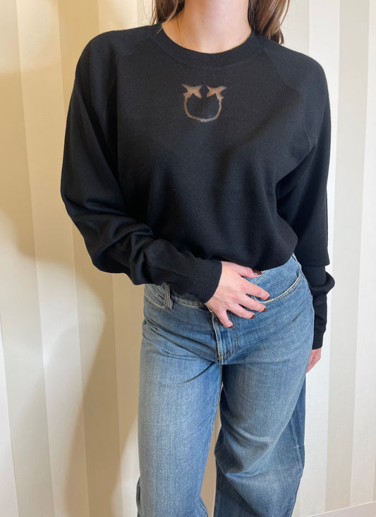 Maglia con logo Love Birds,PINKO.