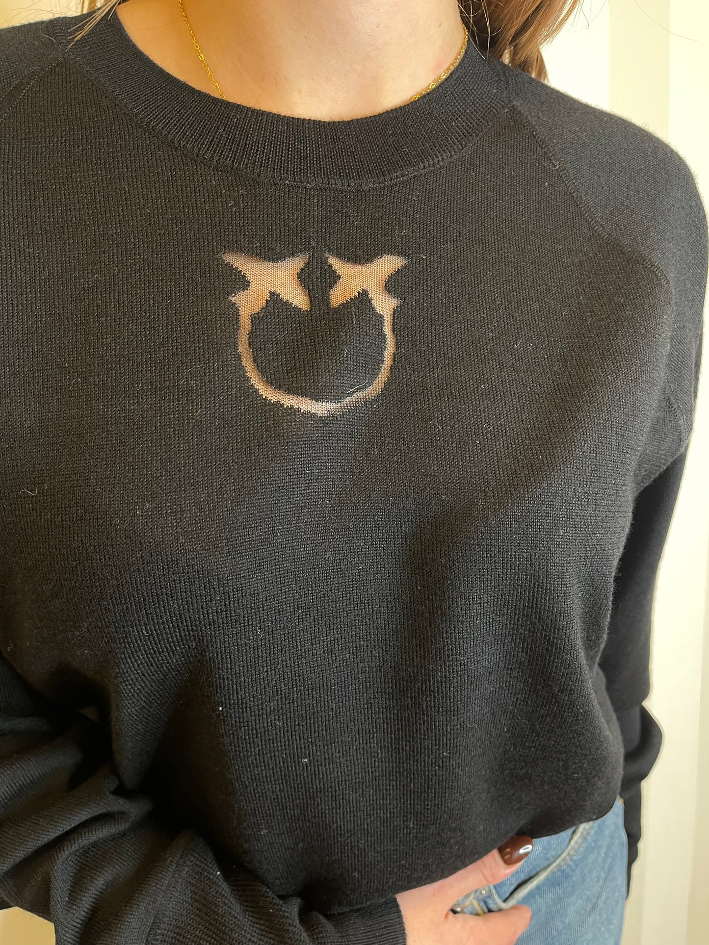 Maglia con logo Love Birds,PINKO.