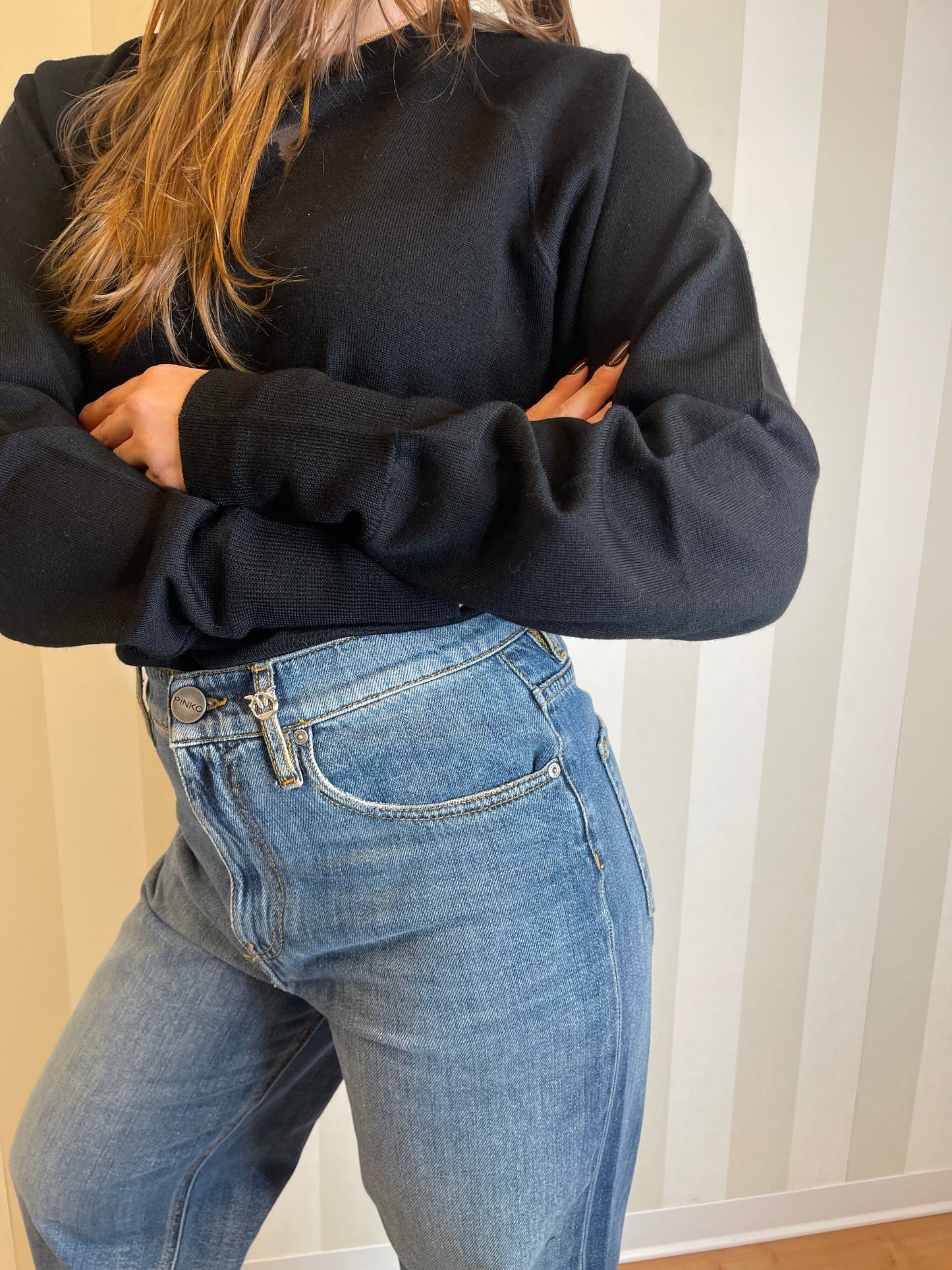 Maglia con logo Love Birds,PINKO.