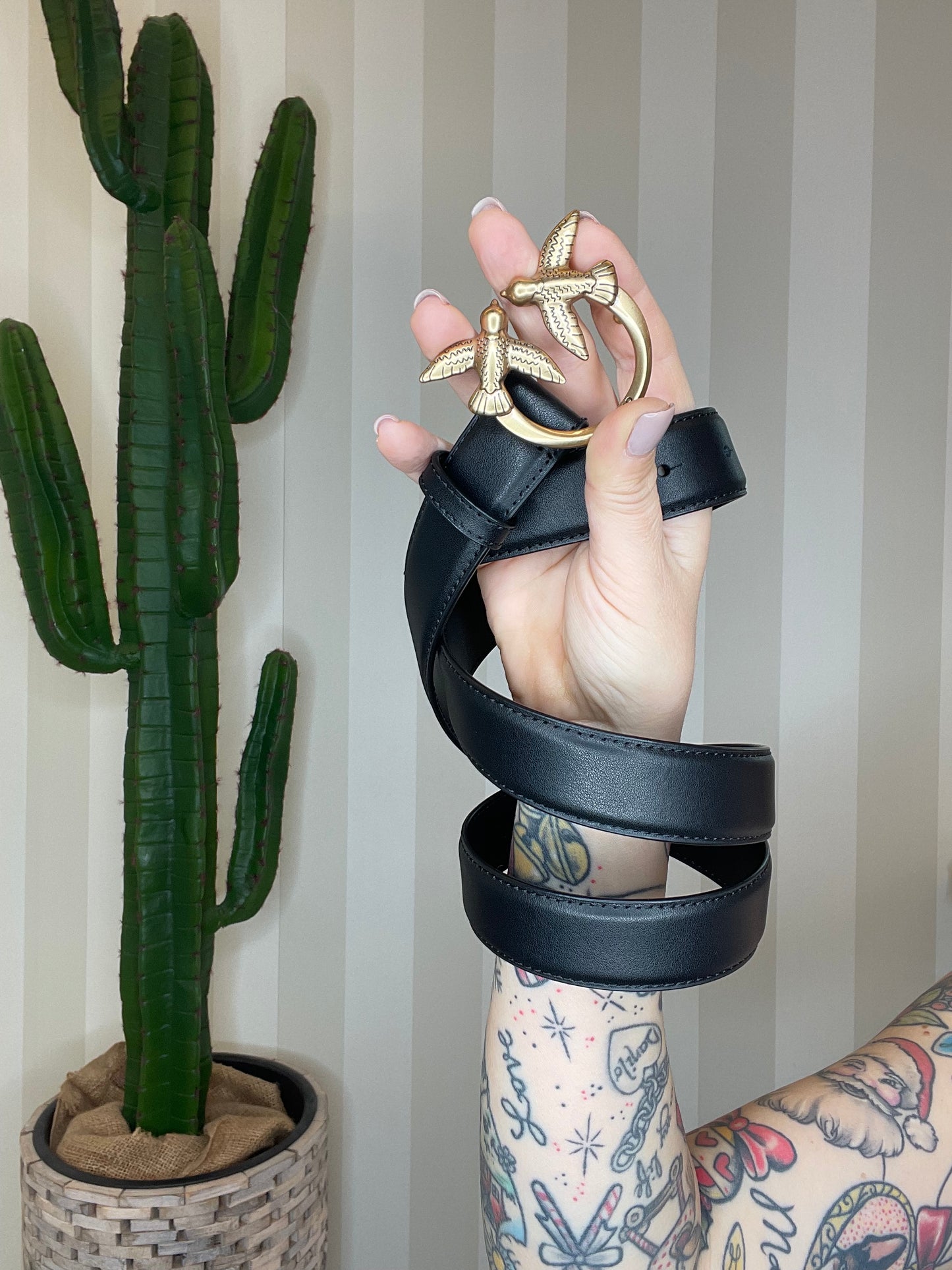 Cintura Love Birds in pelle 3cm