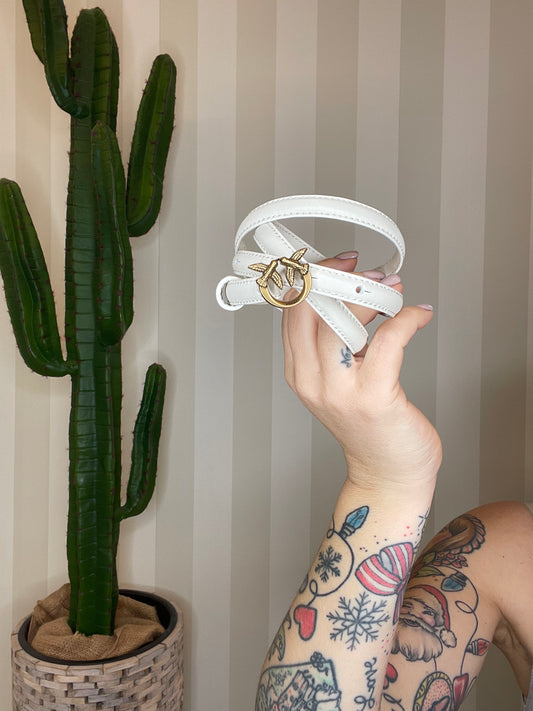 Cintura sottile fibbia Love Birds 1cm