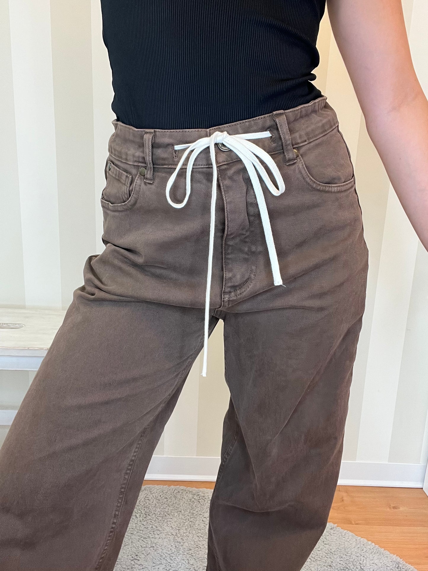 WIDE FIT GABARDINE TROUSERS,FRONT STREET 8.