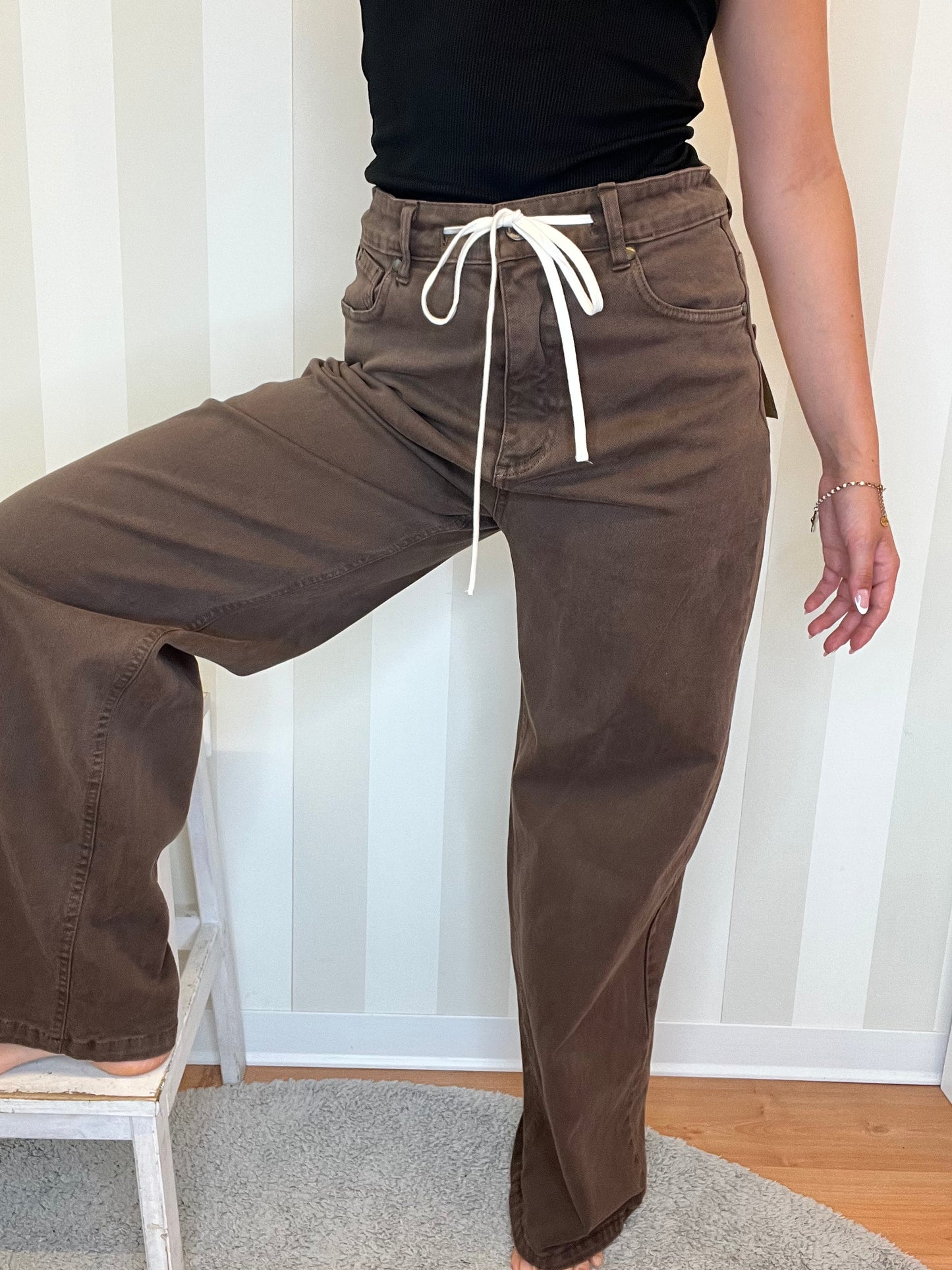 WIDE FIT GABARDINE TROUSERS,FRONT STREET 8.
