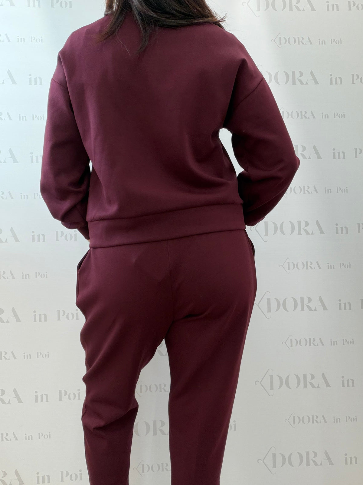 Felpa full zip bordeaux,OWN