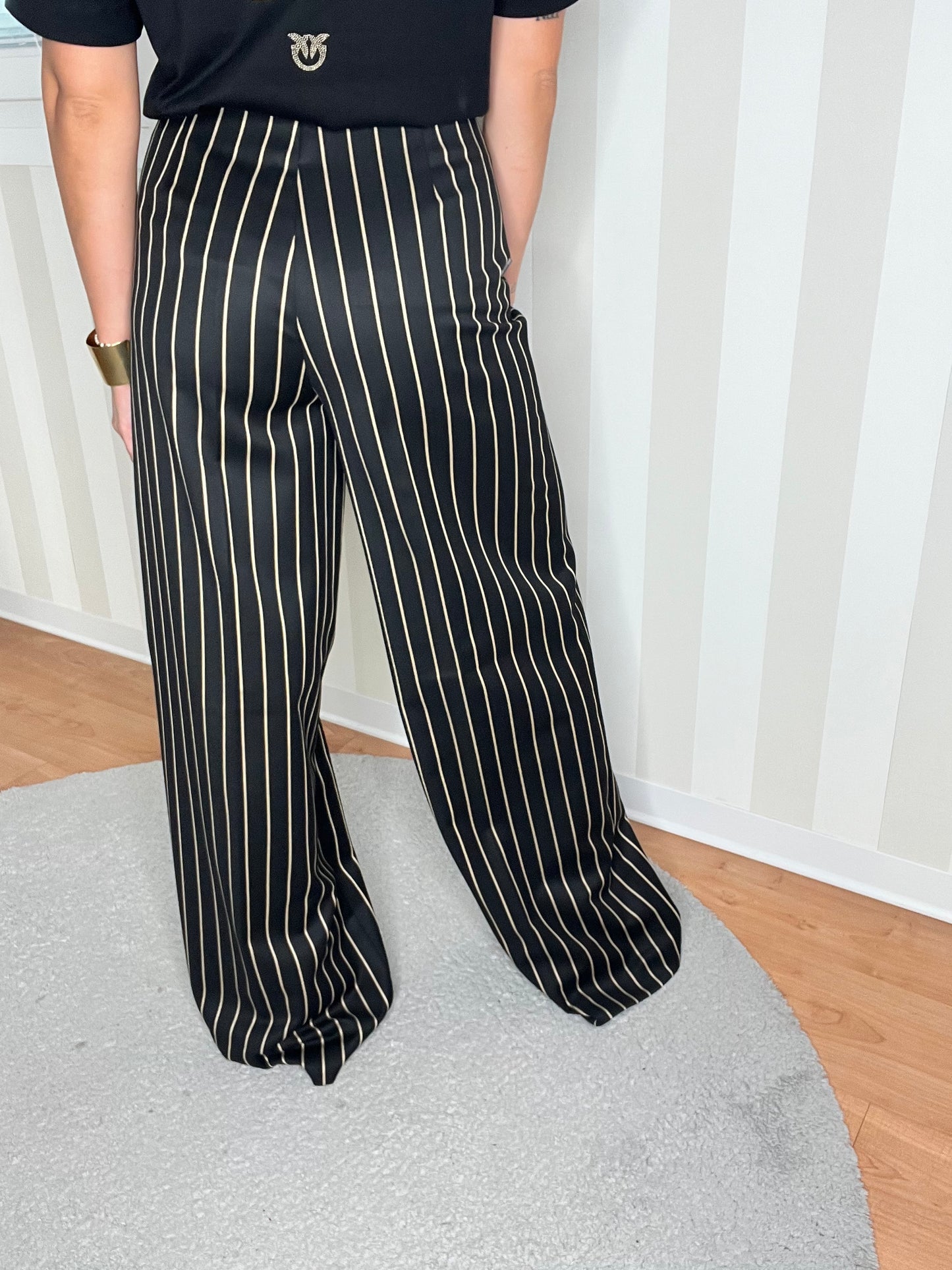 PANTALONE GESSATO A PALAZZO,JIJIL.