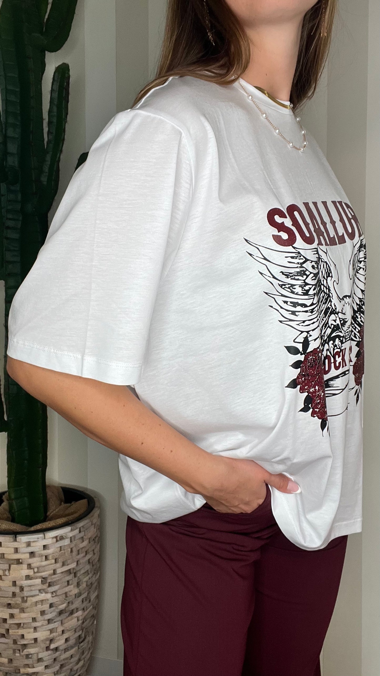 T-SHIRT OVER CON STAMPA FATA,SOALLURE.