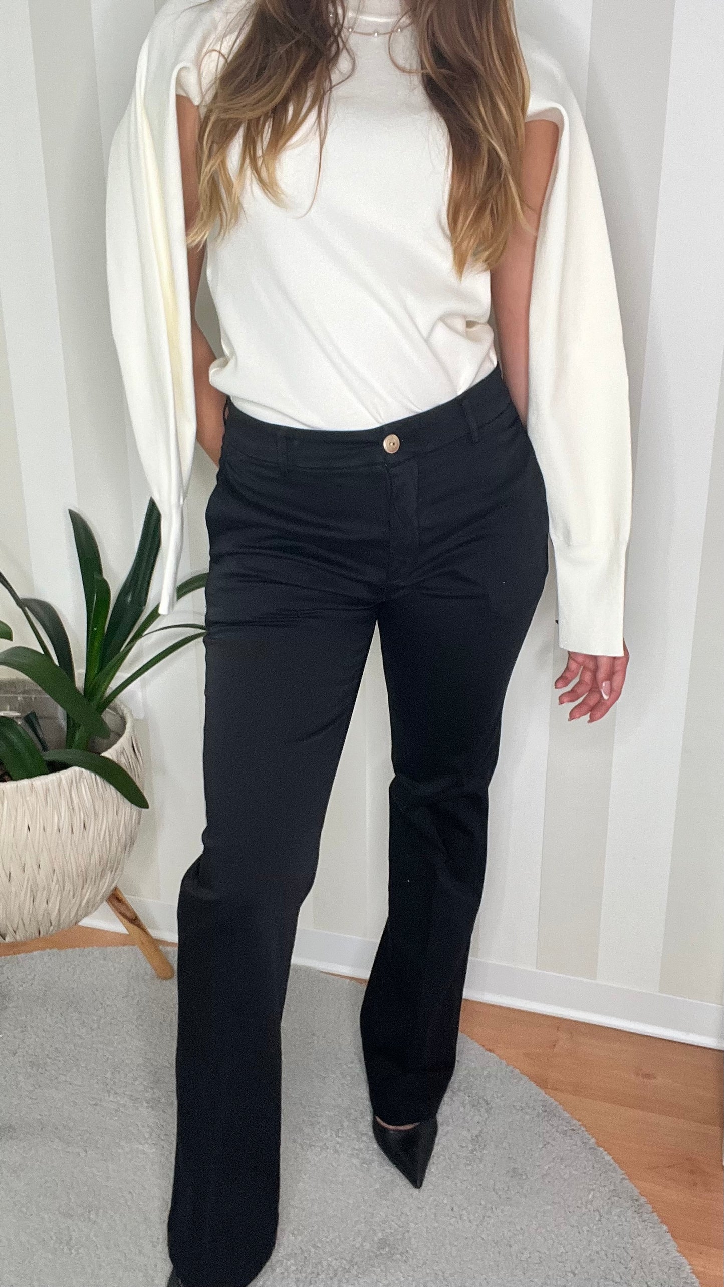 Pantalone flare nero,40weft.