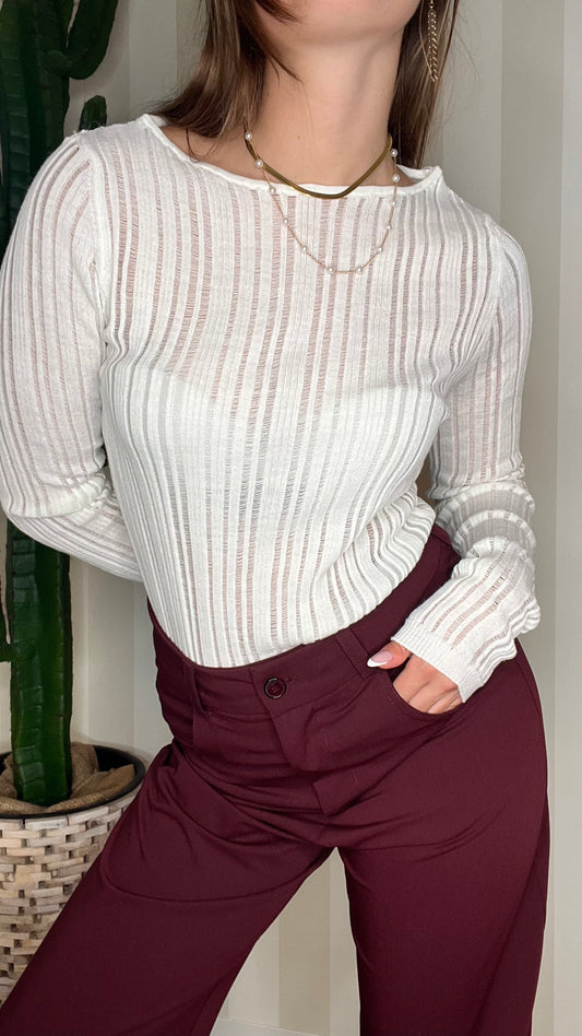 MAGLIA A COSTINE IN LANA,SOALLURE.