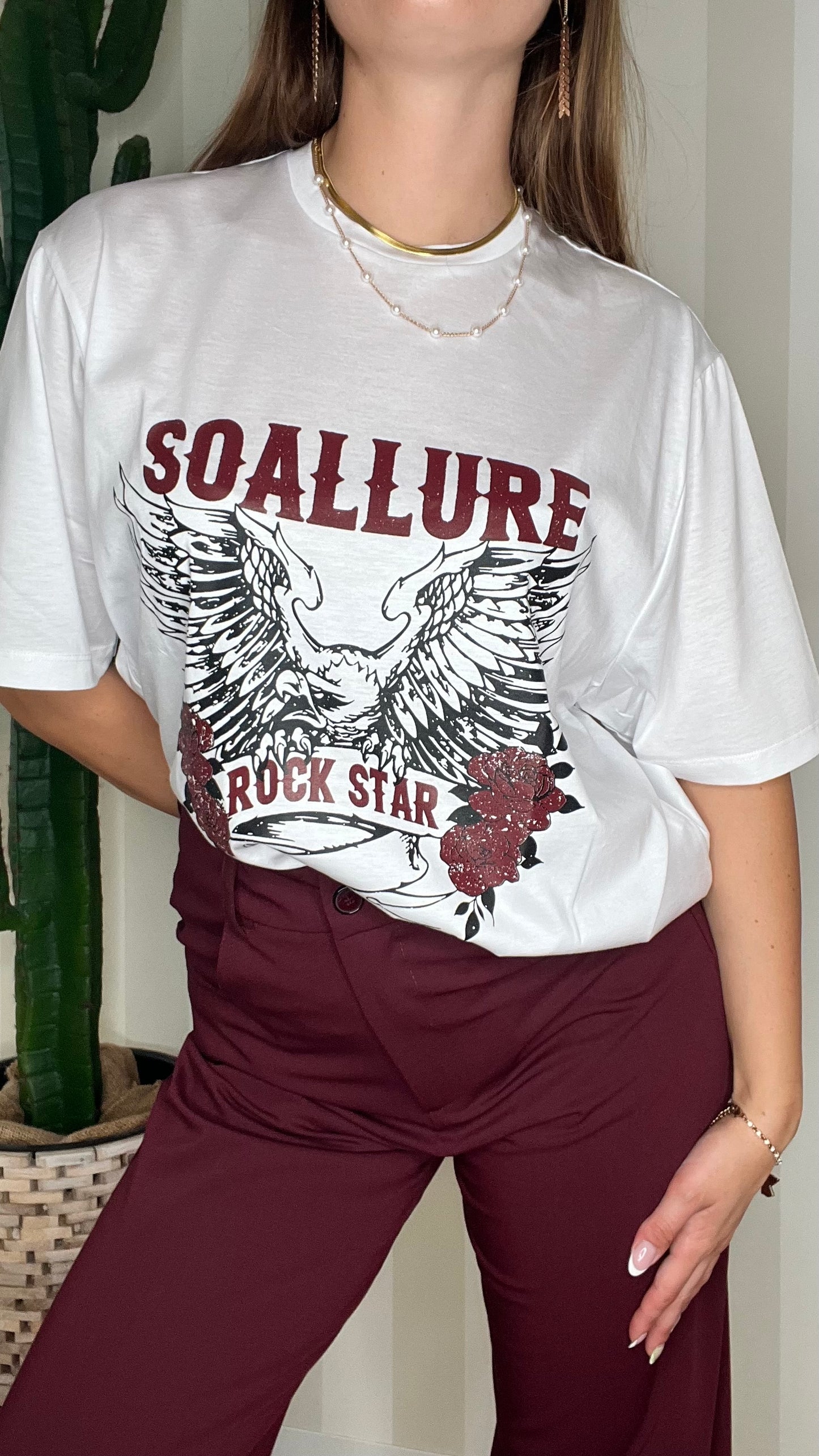 T-SHIRT OVER CON STAMPA FATA,SOALLURE.