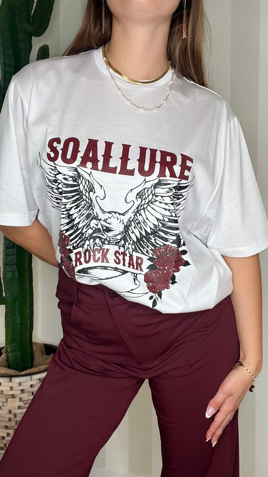 T-SHIRT OVER CON STAMPA FATA,SOALLURE.