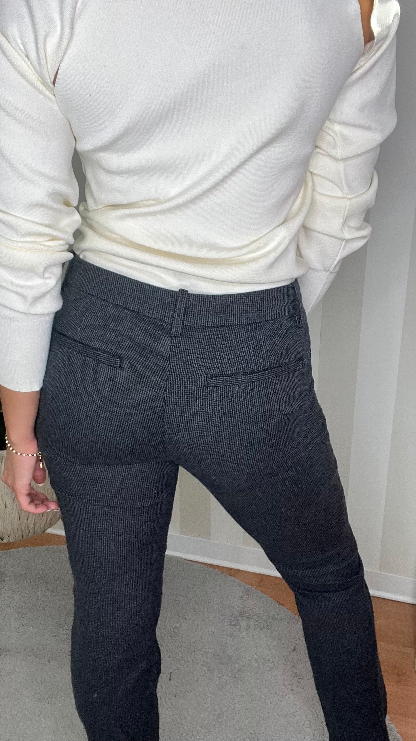 Pantalone skinny grigio,40weft.