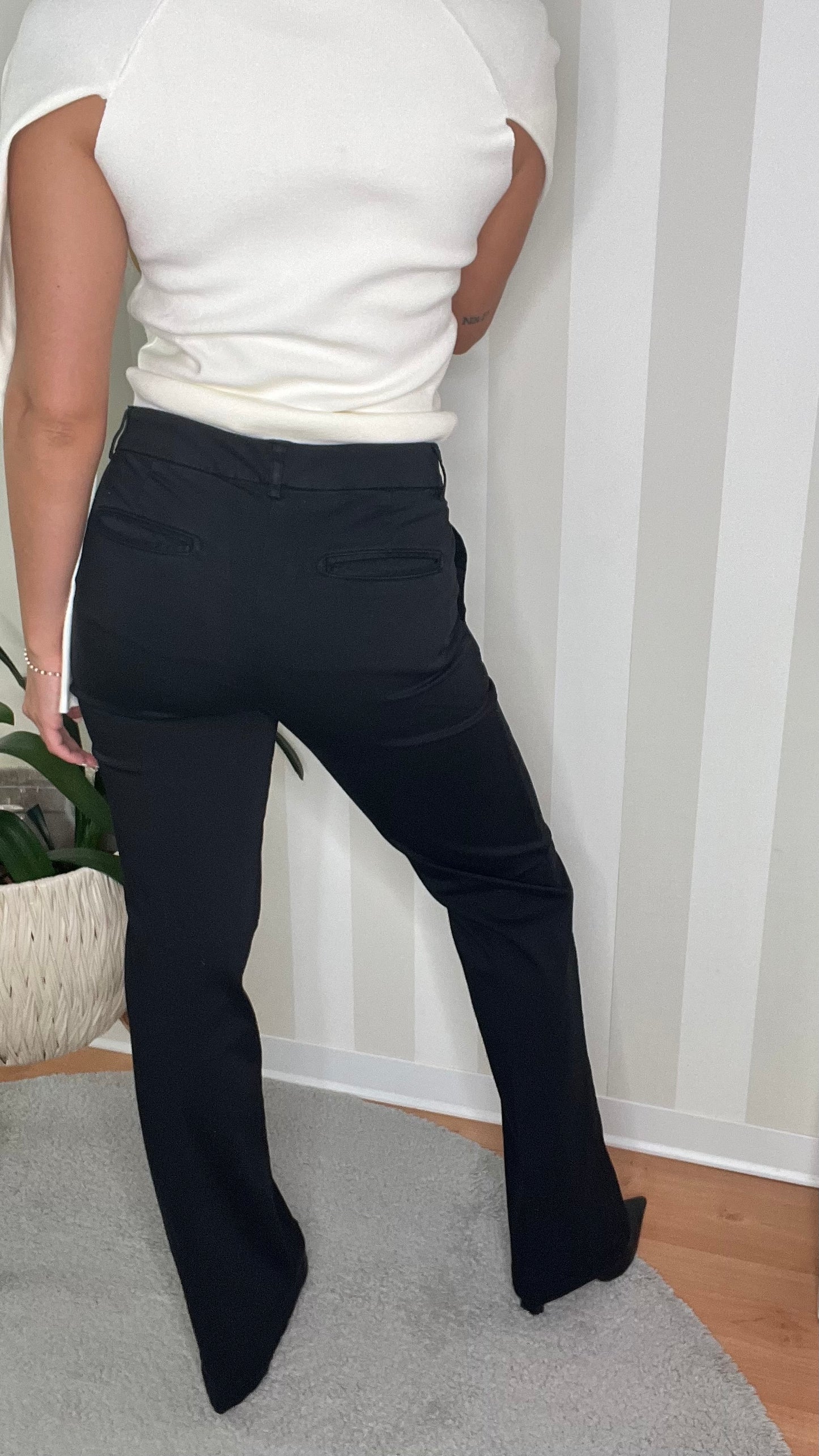 Pantalone flare nero,40weft.