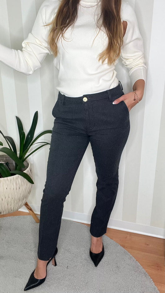 Pantalone skinny grigio,40weft.