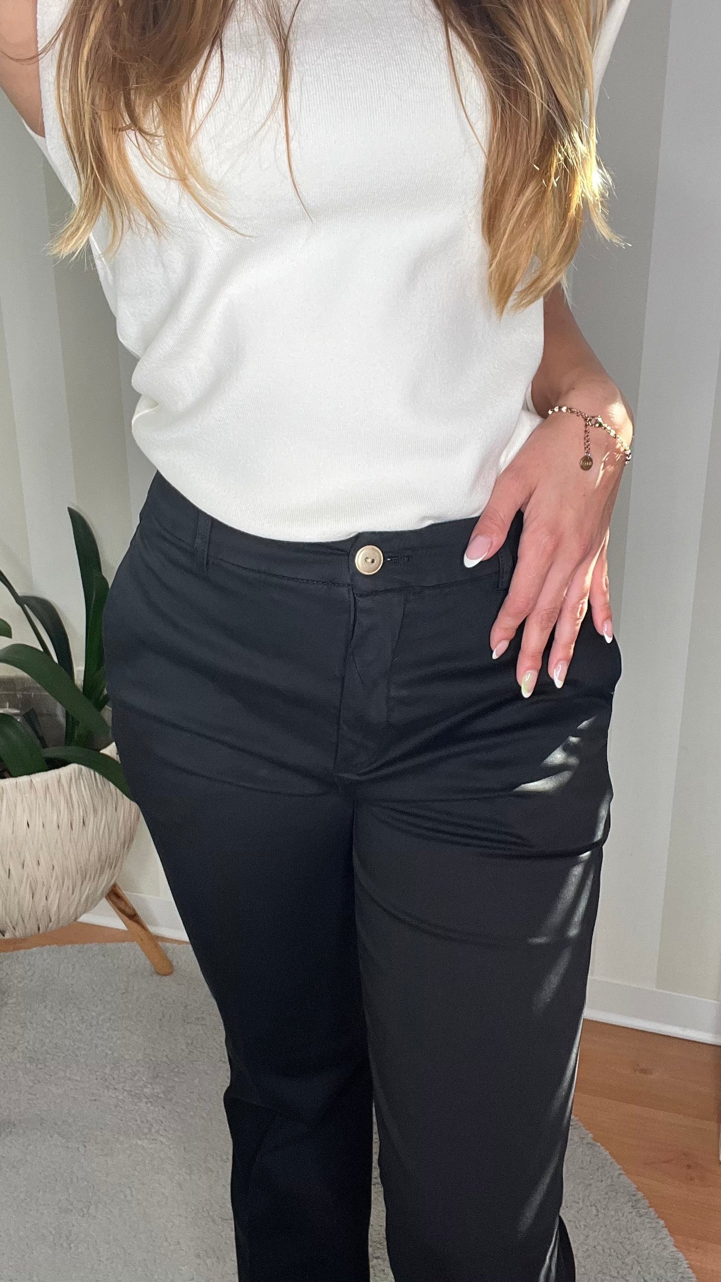 Pantalone flare nero,40weft.