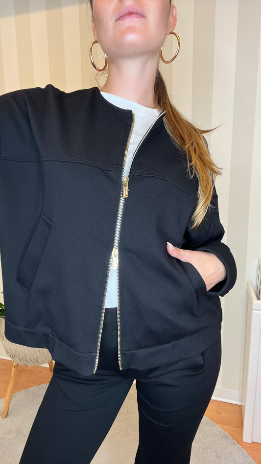 GIACCA CORTA IN TESSUTO TINTA UNITA,JIJIL.