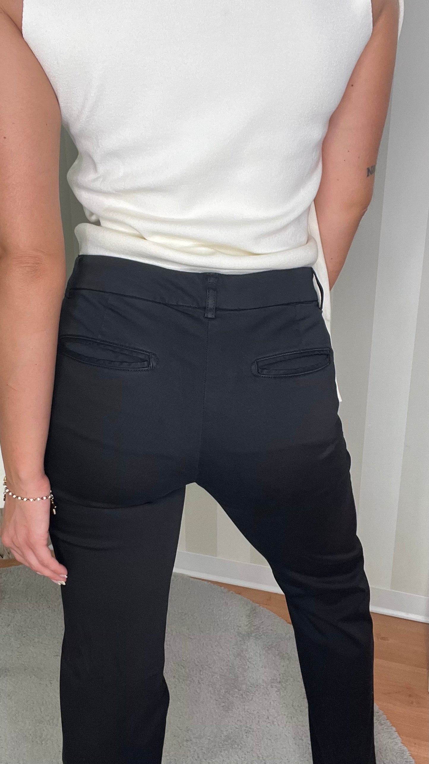 Pantalone flare nero,40weft.