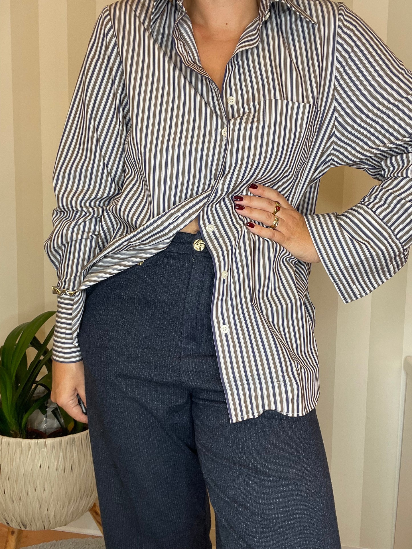 Camicia con fantasia a righe,ROY ROGER’S