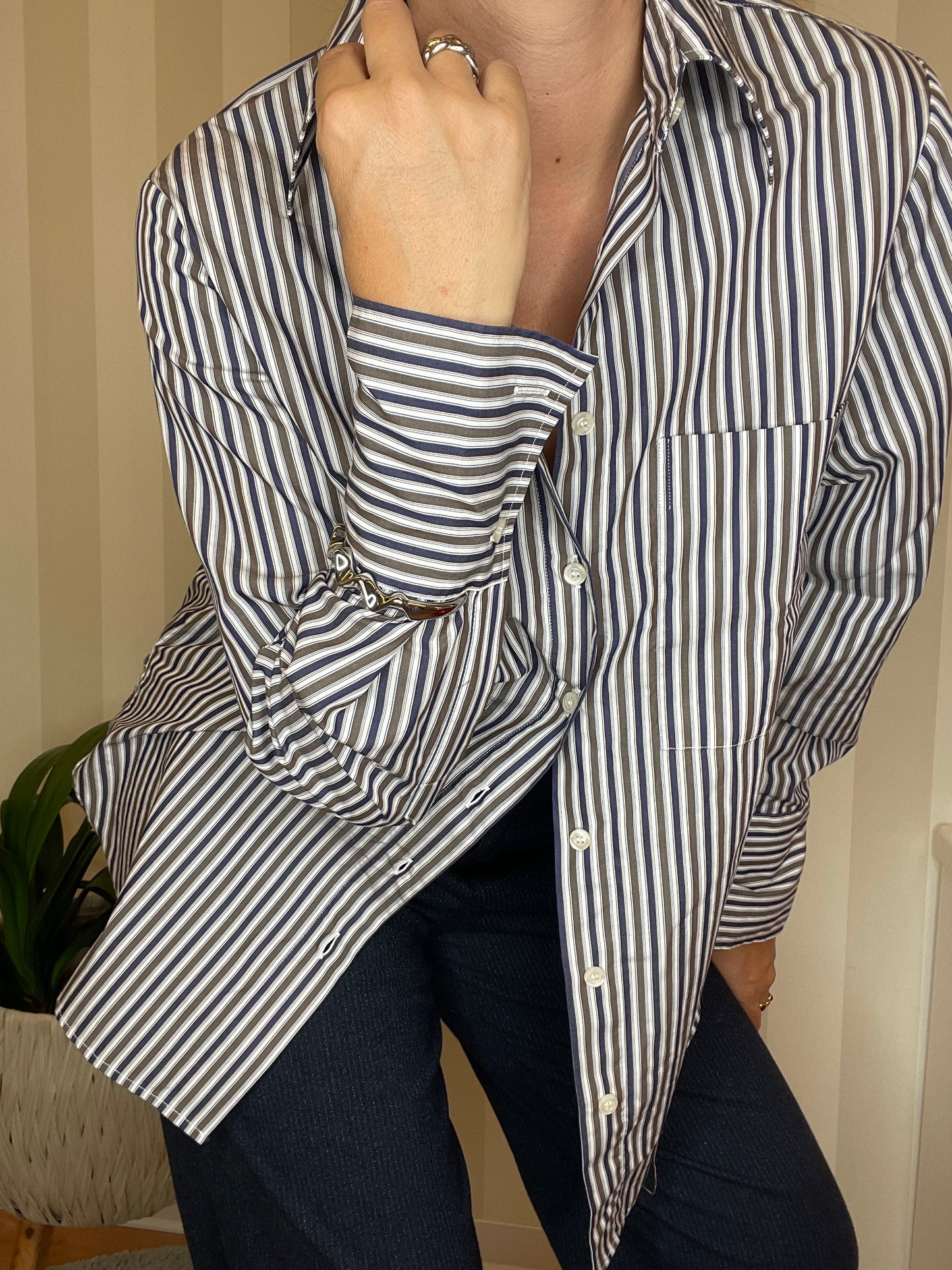 Camicia con fantasia a righe,ROY ROGER’S