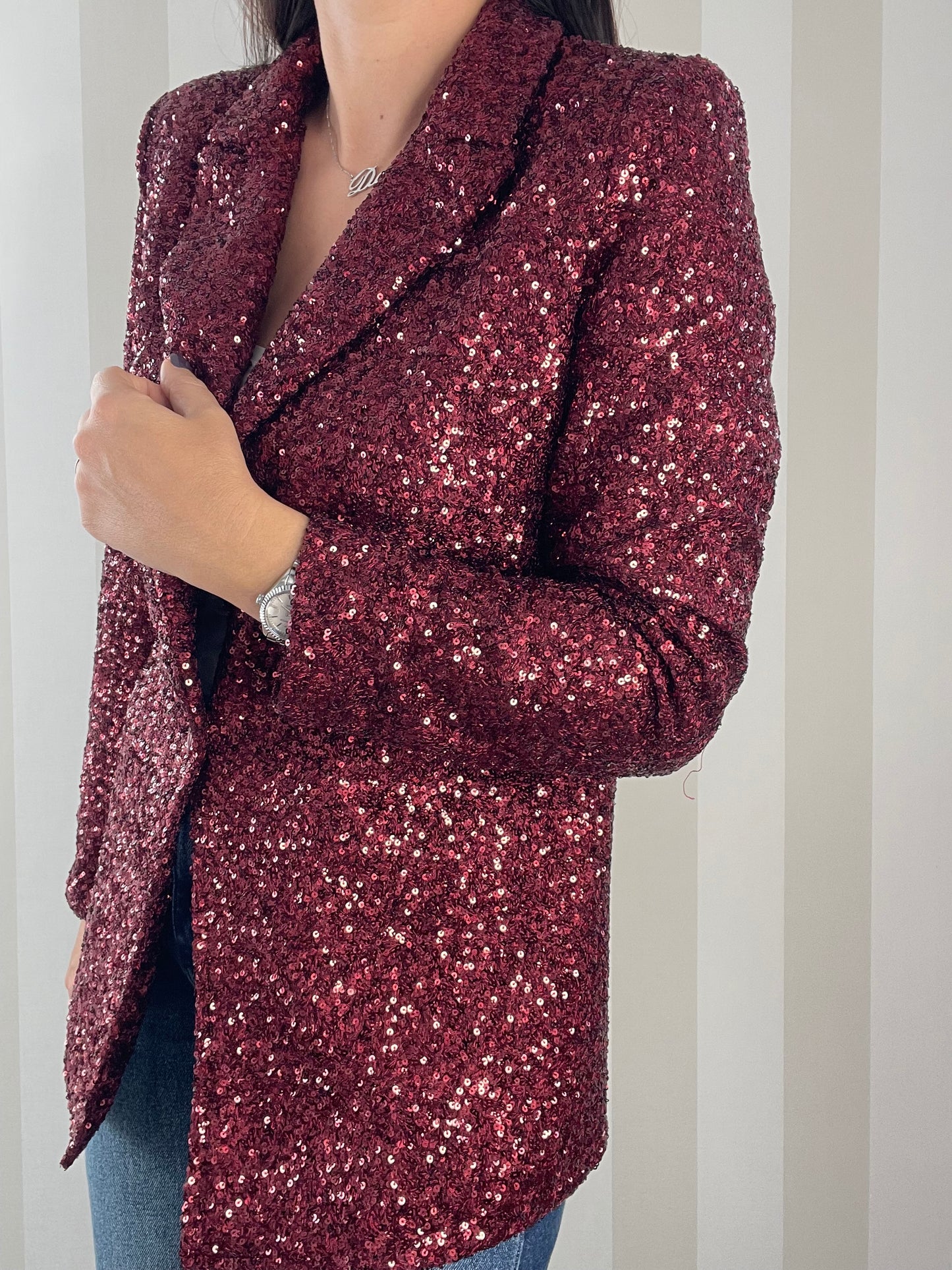 Giacca Slim con Paillettes Soallure