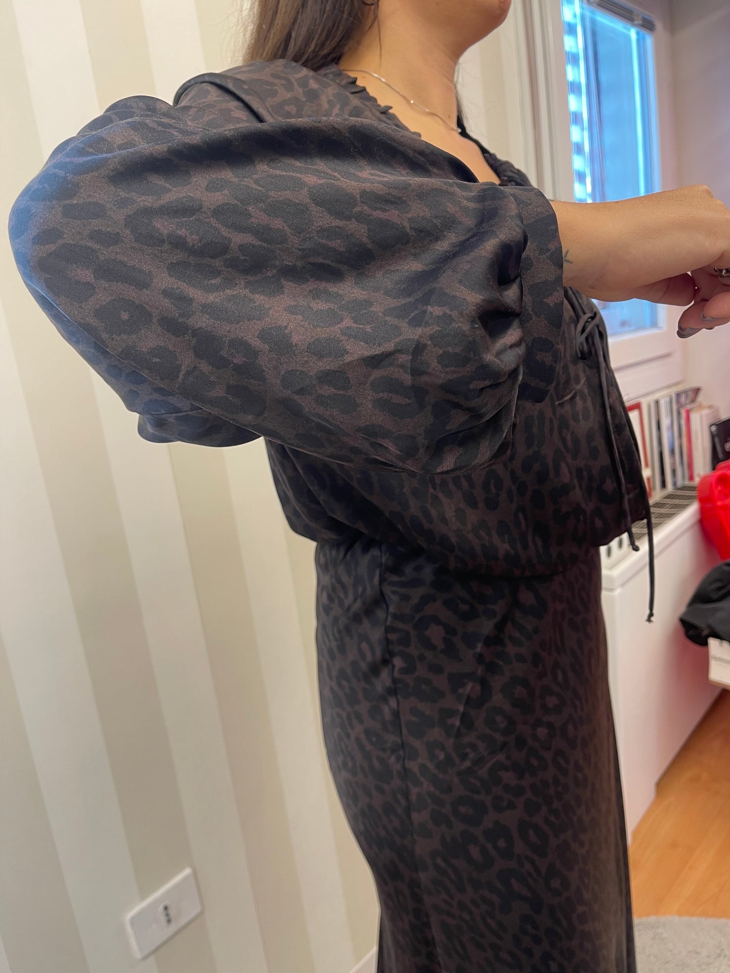 ABITO FLUIDO IN VISCOSA ANIMALIER,SOALLURE.