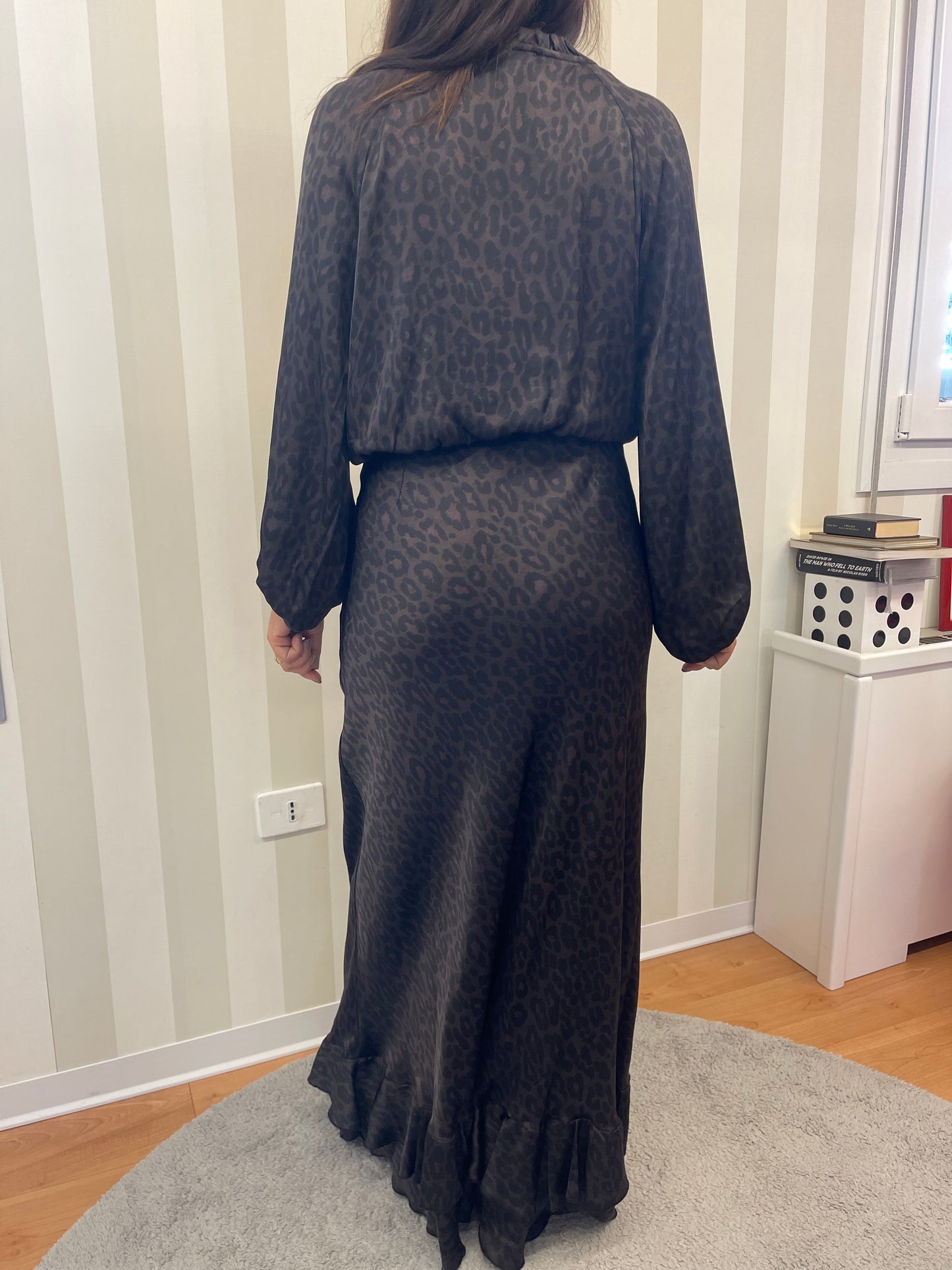 ABITO FLUIDO IN VISCOSA ANIMALIER,SOALLURE.