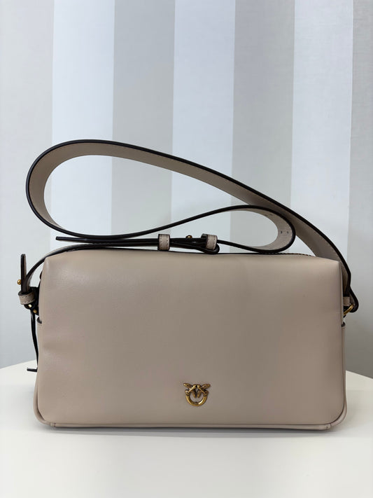 Borsa a spalla media Horizontal Bag Beige,PINKO.