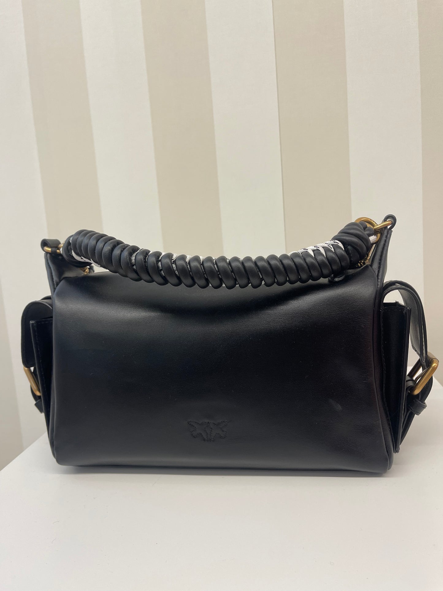 Borsa a mano Cargo Bag media in pelle con tasche,PINKO.