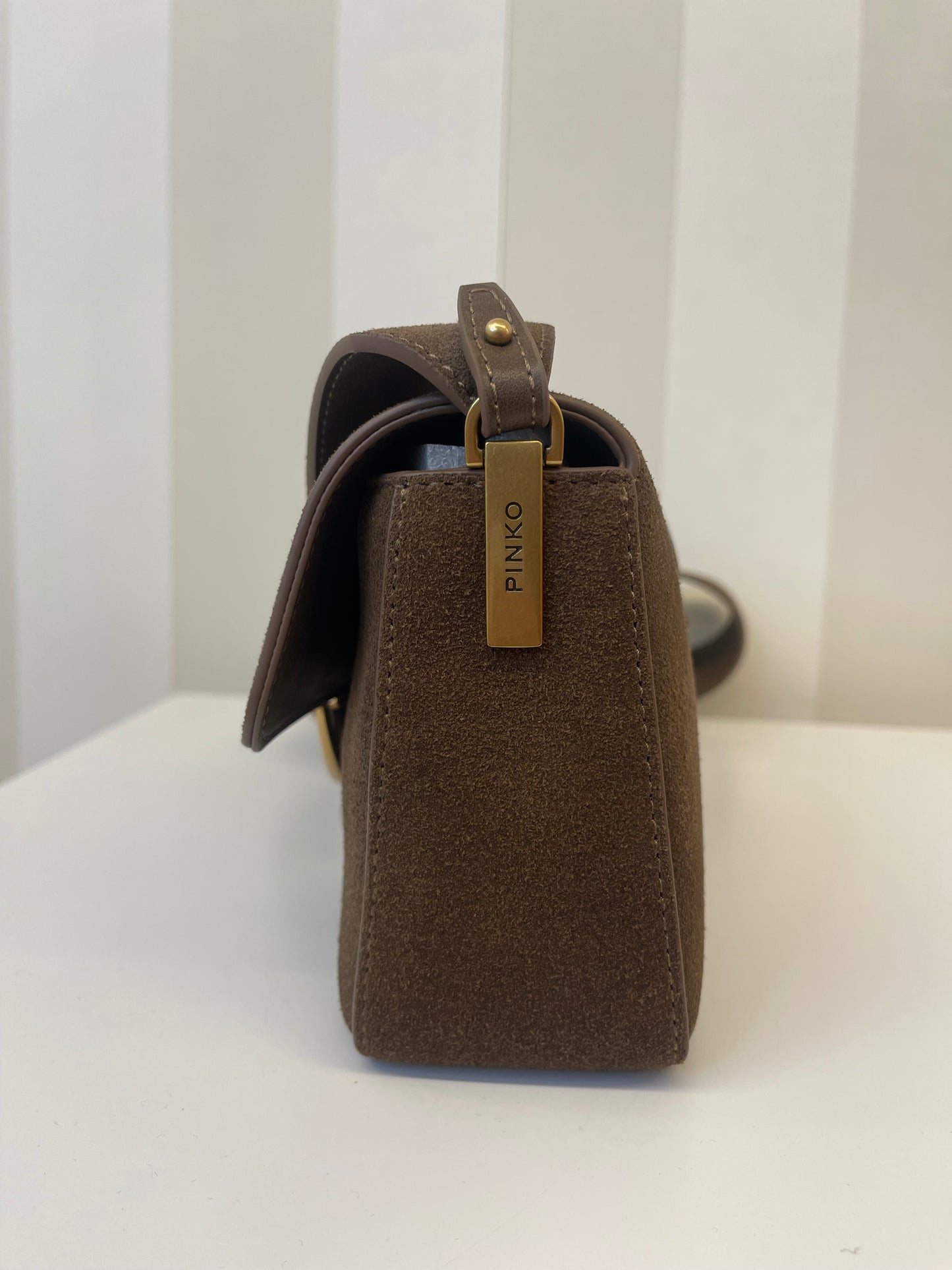 Borsa in suede testa di moro,PINKO.