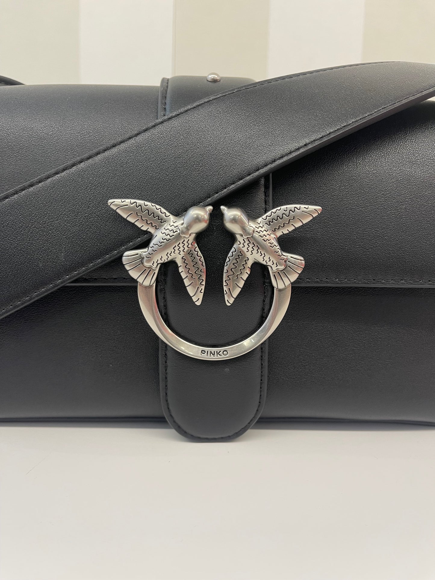 Borsa morbida a spalla Love Bag grande in pelle,PINKO.