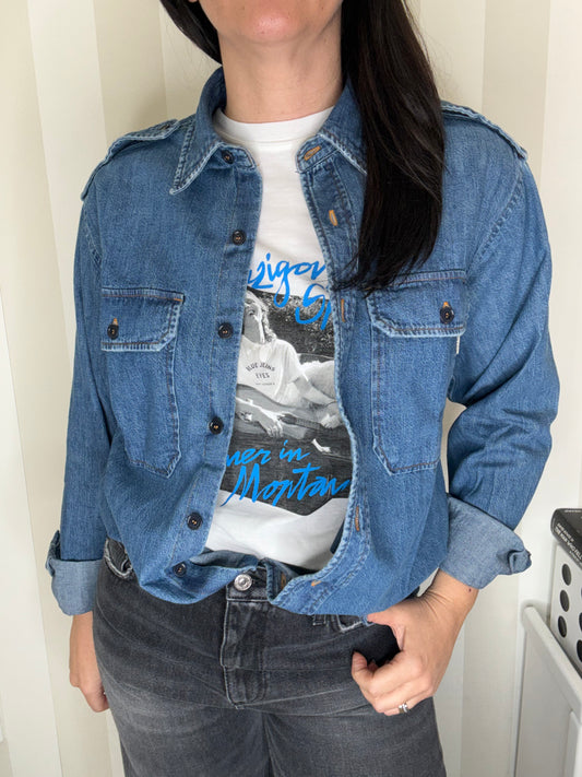 EVA X ROY ROGER'S - CAMICIA MILITARY IN DENIM