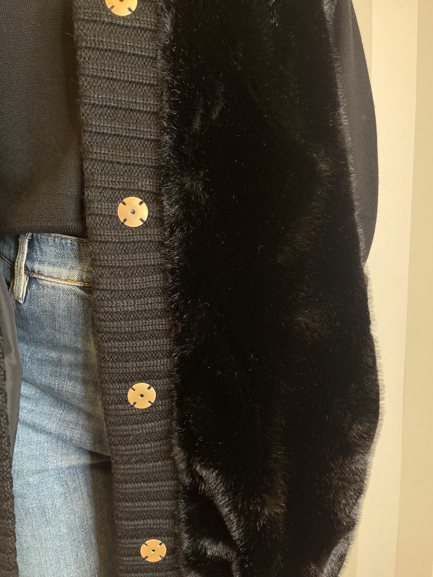 Gilet lungo effetto pelliccia,PINKO.