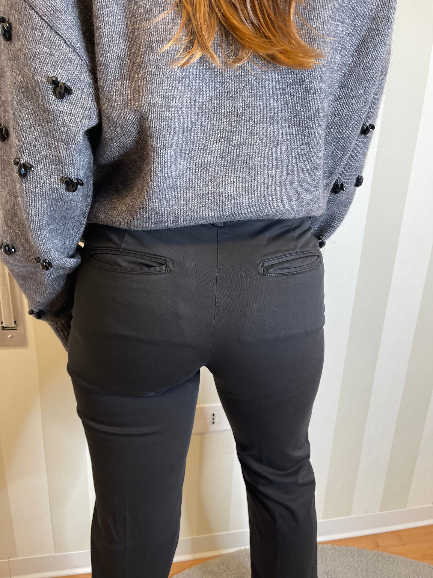 Pantalone flare nero,40weft.