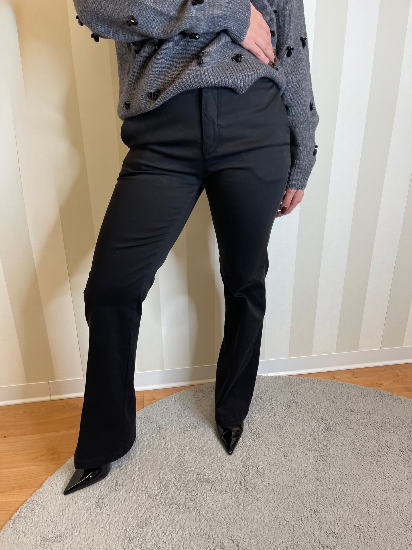 Pantalone flare nero,40weft.