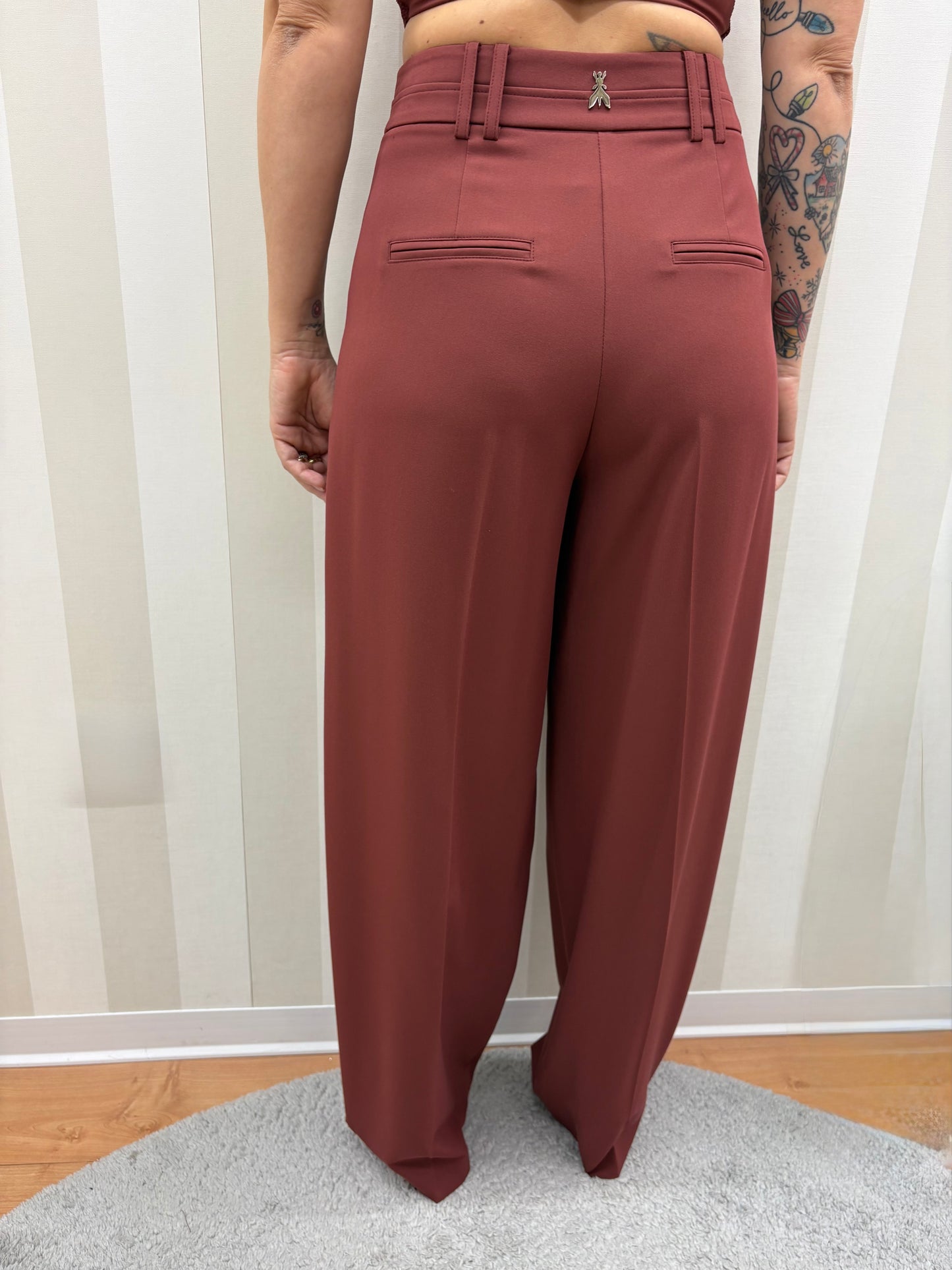 Pantaloni palazzo con pinces,PATRIZIA PEPE.