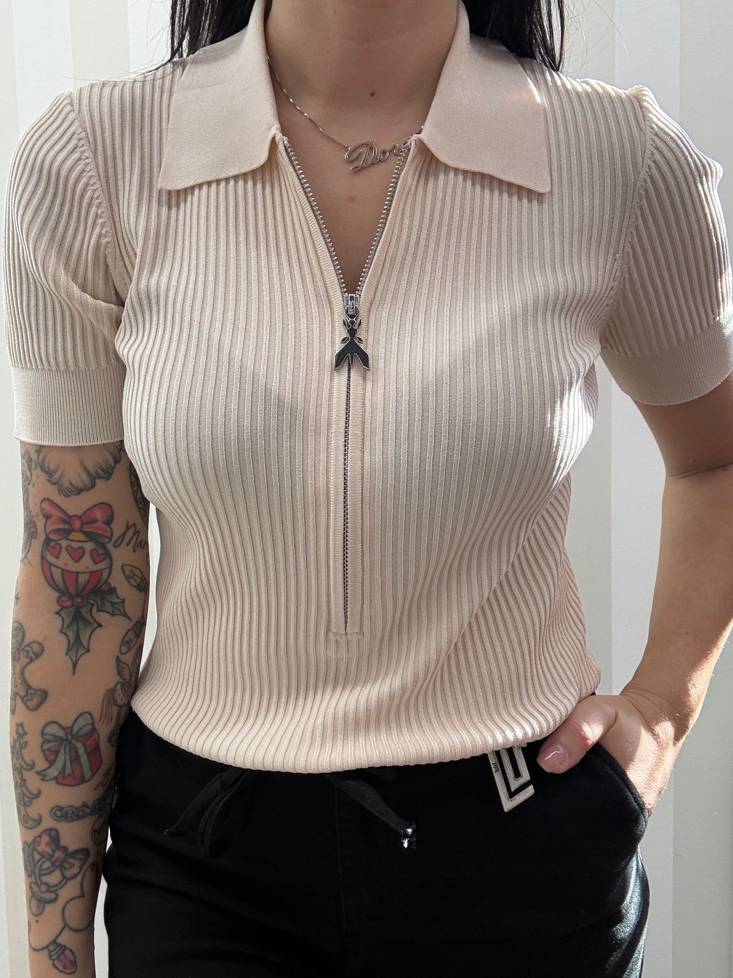 Polo in maglia leggera,PATRIZIA PEPE.