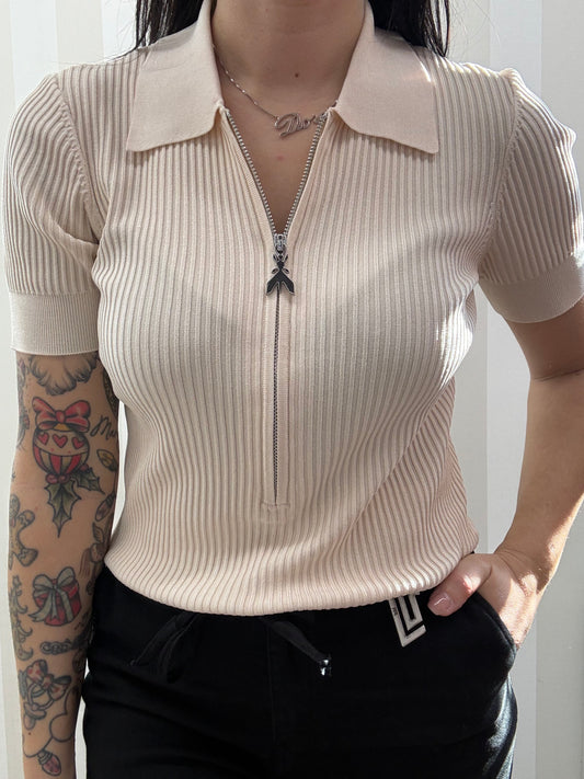 Polo in maglia leggera,PATRIZIA PEPE.