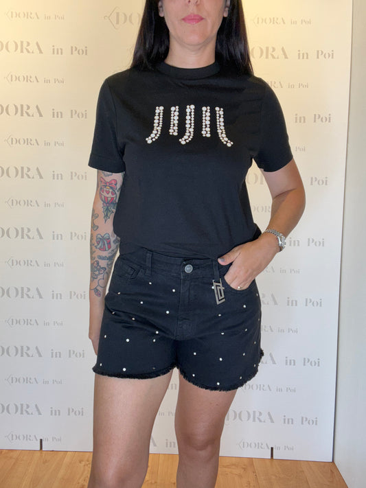 Shorts con applicazioni nero, JIJIL.