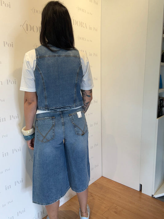 GILET IN DENIM OCEAN, ROY ROGER'S.